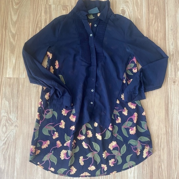 Maeve Anthropologie Button Up Floral Blouse - Picture 4 of 6